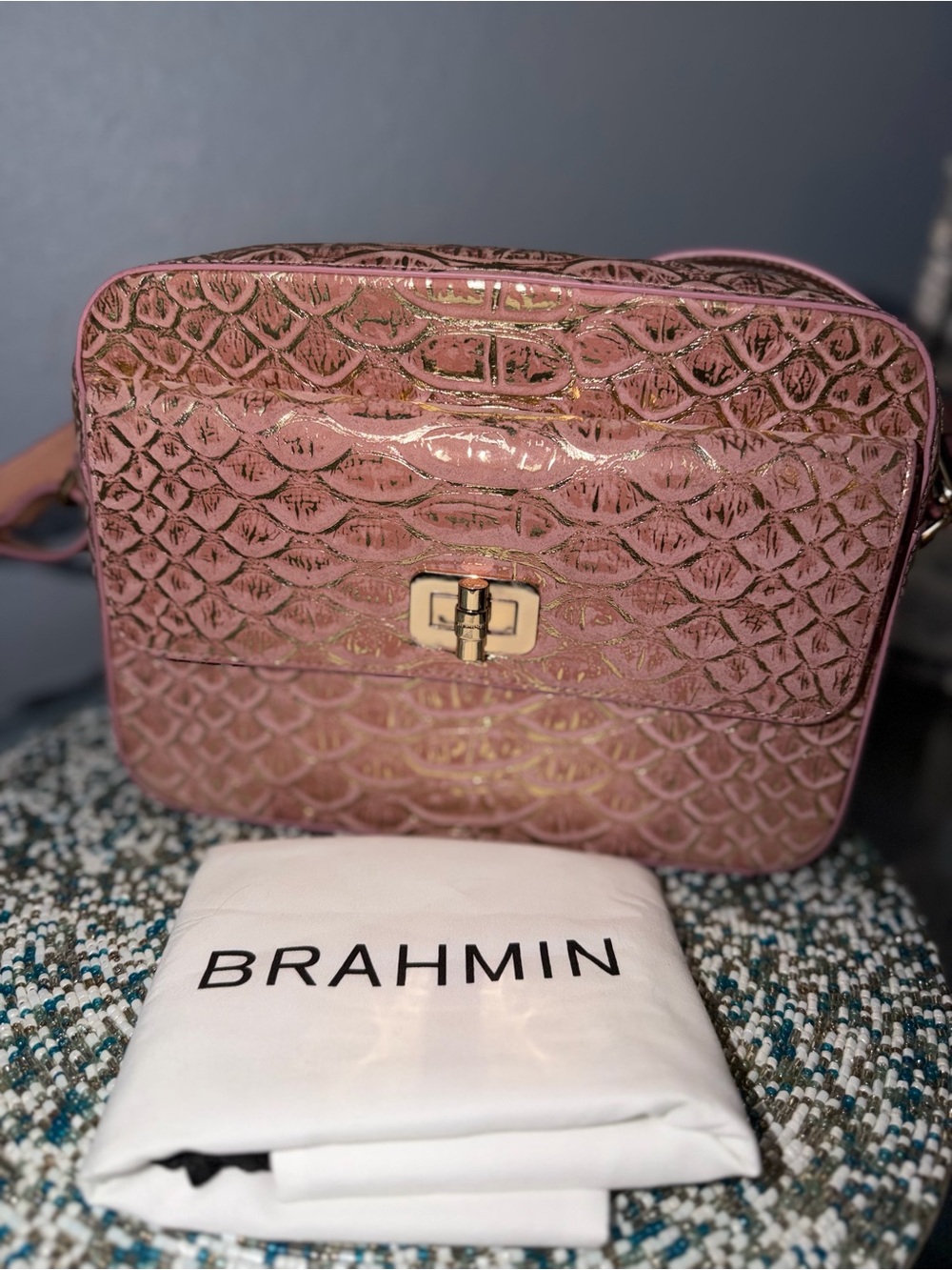 Brahmin Shea Bag in Cashmere Pink Tenor